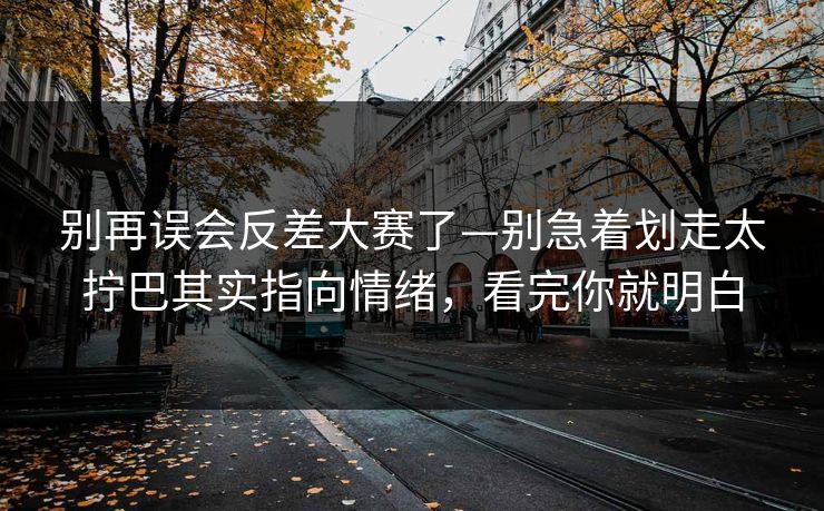 别再误会反差大赛了—别急着划走太拧巴其实指向情绪,看完你就明白 别再误会反差大赛了—别急着划走太拧巴其实指向情绪,看完你就明白